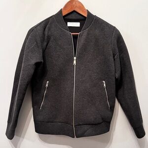 Vintage Everlane The Street Fleece Scuba Knit Bomber Jacket